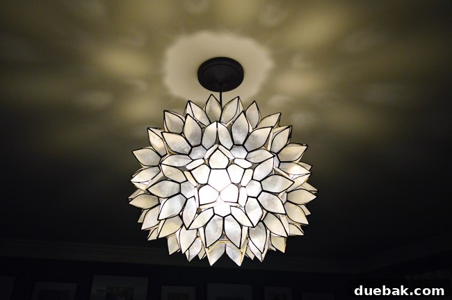 Upcycle Your Lamp into a Stunning Pendant Light 18 Our bedroom fixture glowing at night
