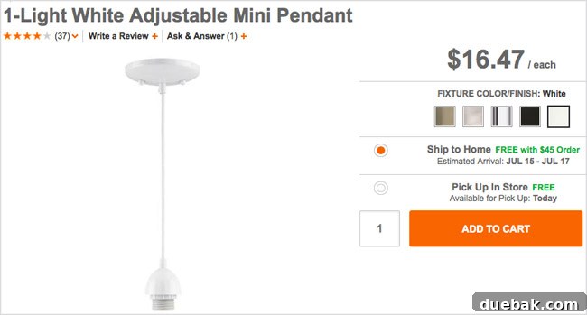 Upcycle Your Lamp into a Stunning Pendant Light 10 New white pendant light kit from Home Depot
