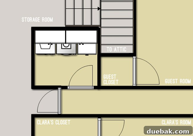 The Ultimate Laundry Room Makeover: From Demolition to Design 13 Floor plan showing the relocated frosted door for the storage/TV room