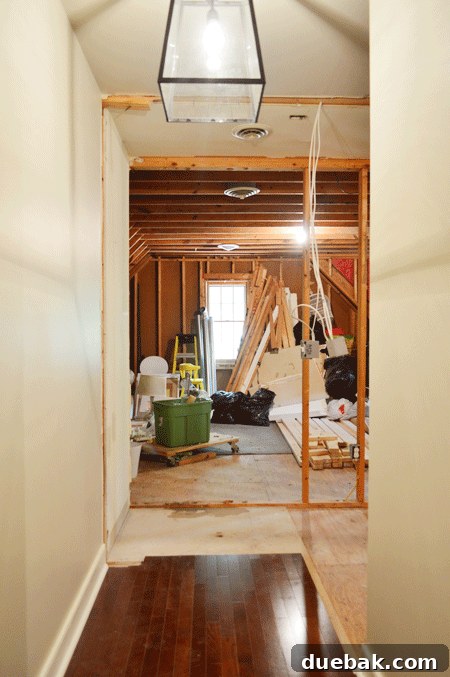 The Ultimate Laundry Room Makeover: From Demolition to Design 27 GIF showing the rapid framing of new walls