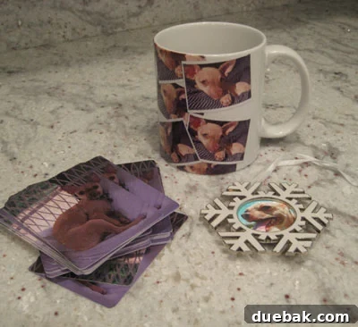 Personalized Burger Chihuahua Mug, Ornament, and Playing Cards