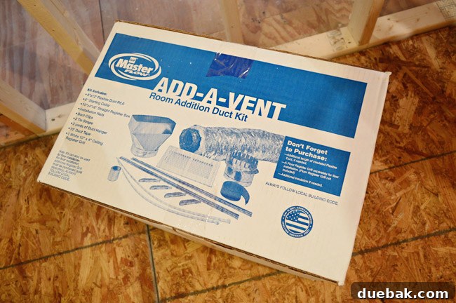 Routing New Laundry Exhaust Systems 25 Home Depot's 'Add A Vent' kit displayed, offering materials and instructions for DIY HVAC installation