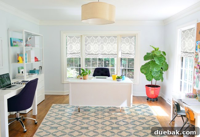 Subtly Patterned Roman Shades