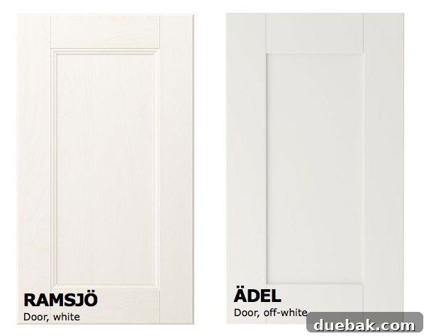 Mastering Ikea Cabinet Installation 5 IKEA cabinet door samples, comparing Ramsjo and Adel styles