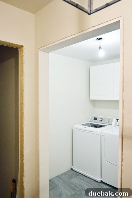 First Door Jamb Dry Fit Into Opening To Laundry Room