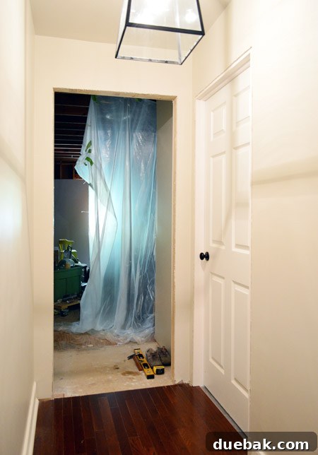 Laundry Room Door Hung Using DIY Door Jamb Kit | Bonus Room Opening Still Incomplete