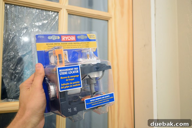 Ryobi Door Lock Installation Kit For Creating Handleset Location In Door
