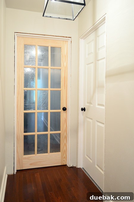Two Finished Doors Hung Into Openings Using DIY Jamb Kit
