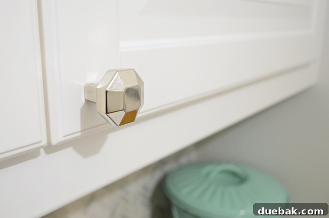 Close-up of cabinet hardware and details