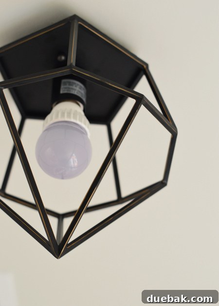 Warm lighting effect on laundry room interiors