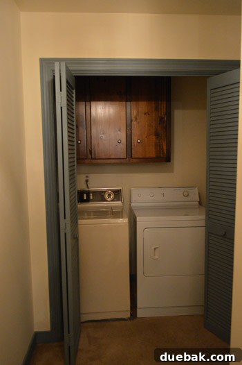 Before image of the laundry area