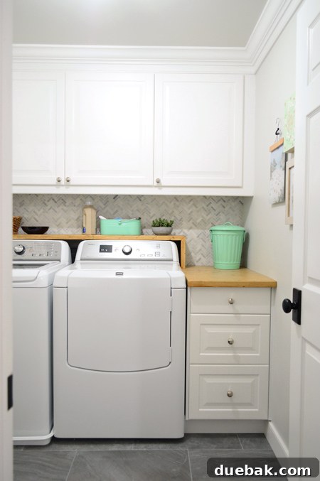 After image of the renovated laundry room