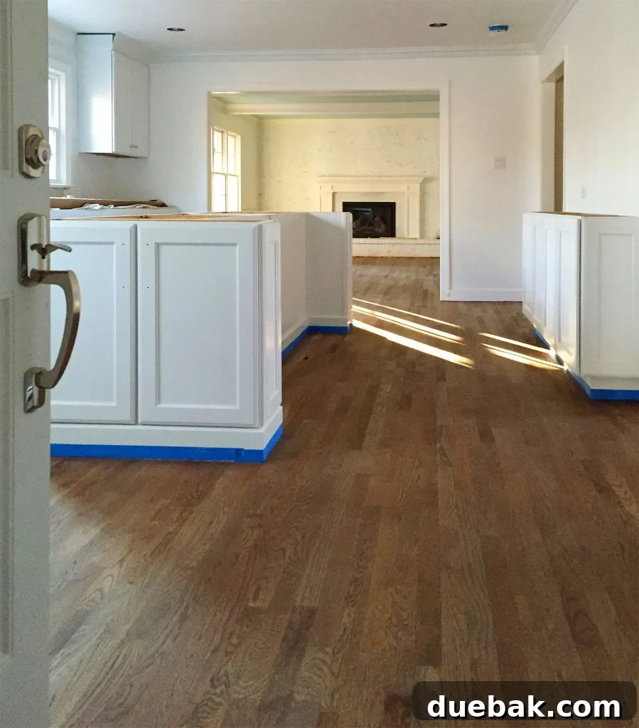 Revitalizing Hardwood Floors The Beginner's Handbook 13 Freshly stained hardwood floors waiting for essential drying and curing process