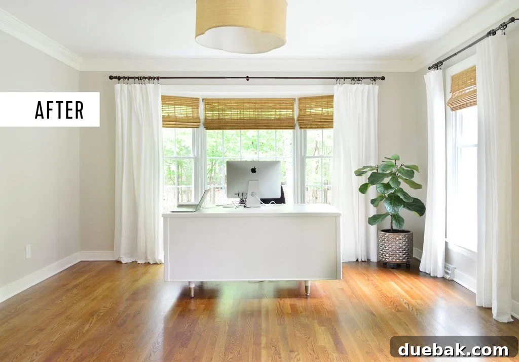 Revitalizing Hardwood Floors The Beginner's Handbook 8 Home office hardwood floors after refinishing, showcasing beautifully restored wood