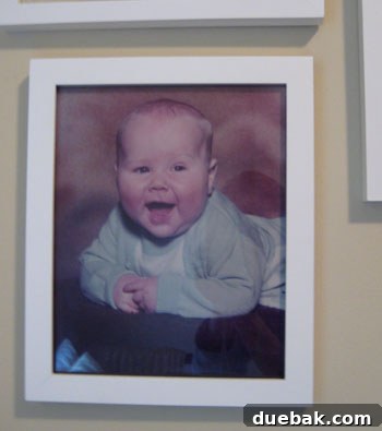 Adorable vintage photograph of a young boy, my husband, smiling with youthful innocence