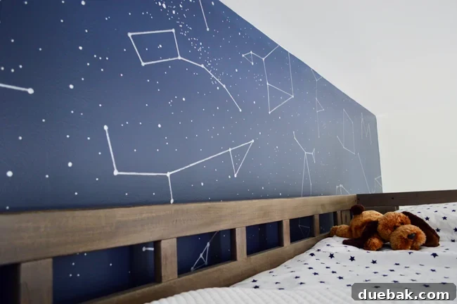 Boys Outer-Space-Bedroom-Constellation-Wall-Over-Loft-Bed