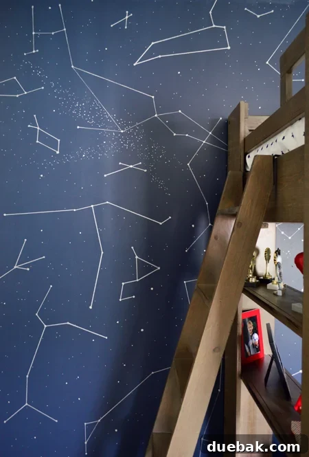 Boys Outer-Space-Bedroom-Night-Sky-Accent-Wall