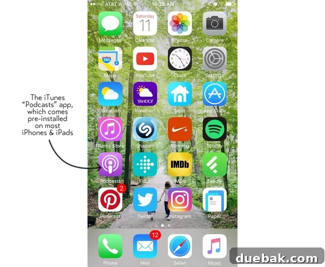 The Audible Buzz 3 Apple Podcasts app icon on iPhone screen