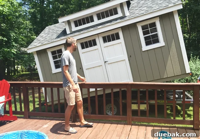 Shed-Delivery-John-Watching-From-Deck