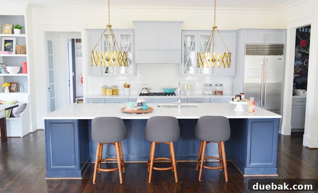 Showhouse Kitchen Island with Seam Detail