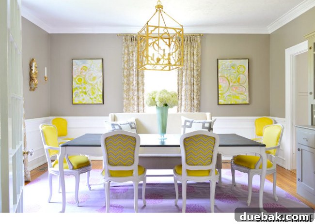Original photograph inspiration for a dining room illustration in the Color at Home coloring book