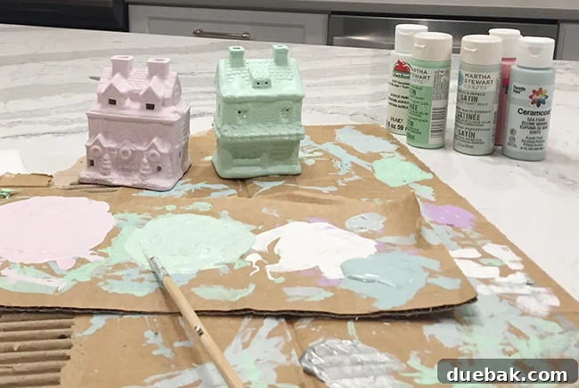 Crafting a Festive Painted Village 8 Pastel Paint Colors for DIY Christmas Village