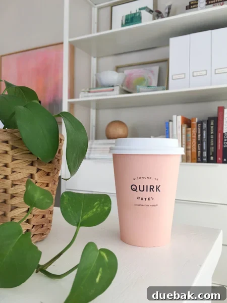 Beach house paint color inspiration from a coffee cup
