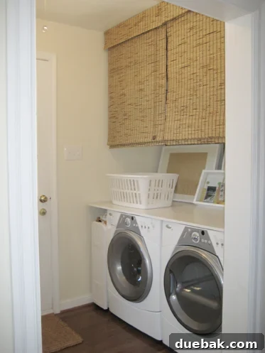 Cruising Down Memory Lane 4 Modern front-loading washing machine and dryer in laundry room