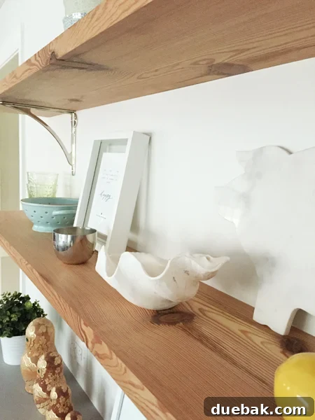 reclaimed wood shelves raw before stain color