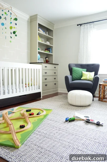 Vibrant patterned rug in a bright room