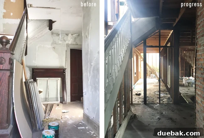 My Huge Beach House Overhaul and The Lessons of Rejection 3 Beach house interior during early renovation stage, showcasing structural changes