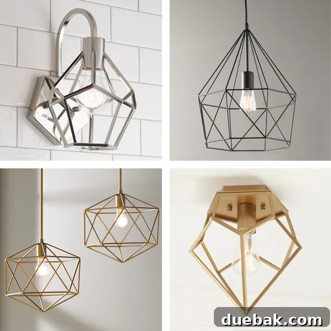 Young House Love geometric diamond lighting collection