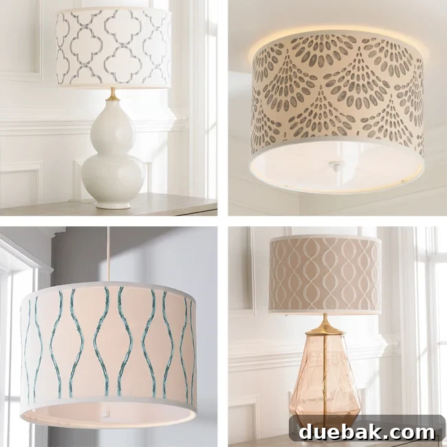Young House Love fabric shade with diffuser as a flush mount light