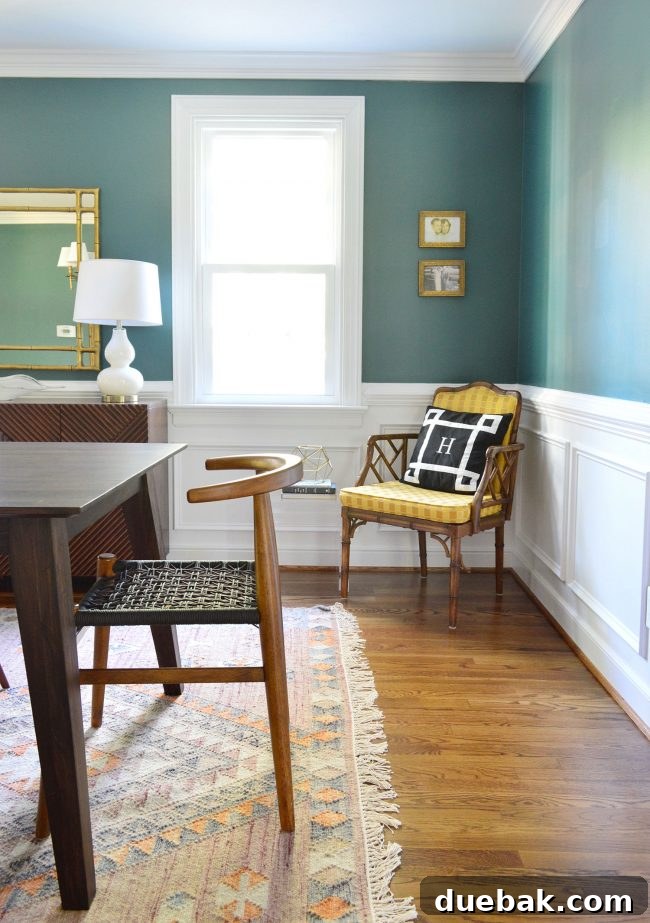 Dining Room Details with Mirror and Chair