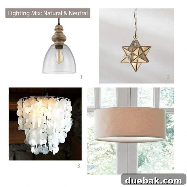 how to select light fixtures natural mood board