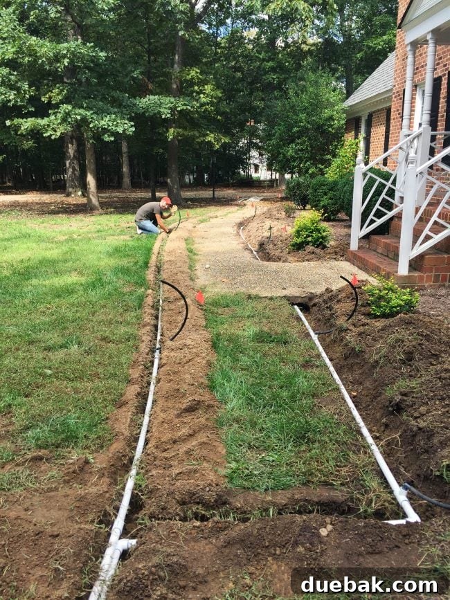 The Trap of Trendy Home Decor 2 Starting a lawn irrigation project with trenches in the yard