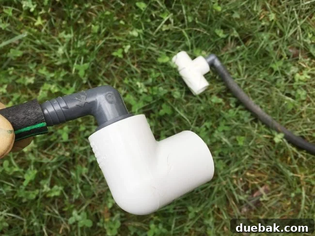 PVC threaded connectors specifically designed for swing pipe elbows in an irrigation system