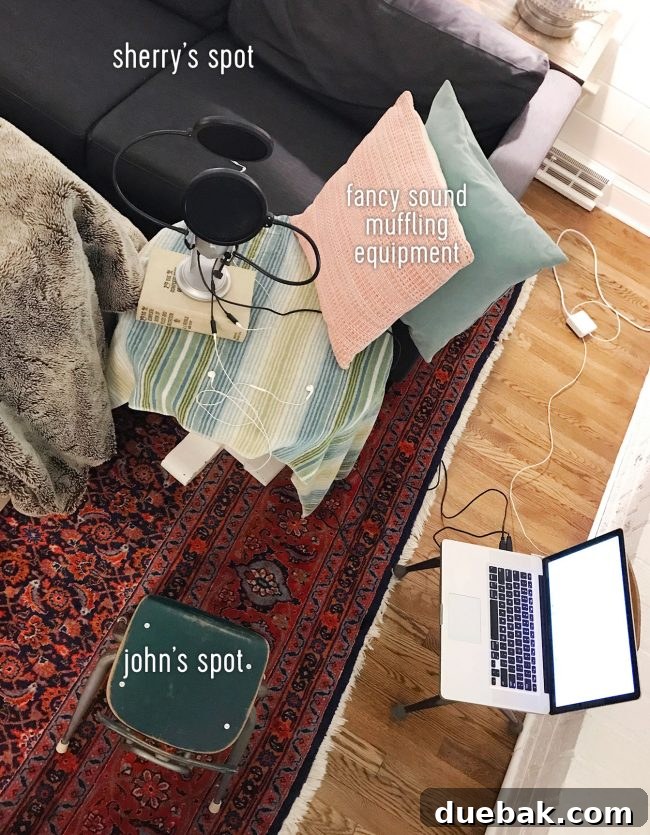 Our surprisingly simple podcast recording setup at home