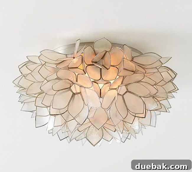 Flush Mounted Capiz Light for Low Ceilings