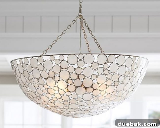 Large Capiz Chandelier for Dining or Foyer