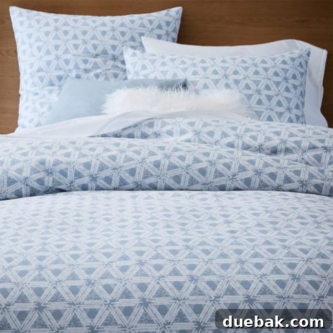 Organic Blue Bedding Set