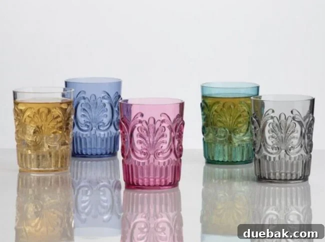 Colorful Melamine Glasses for Beach House