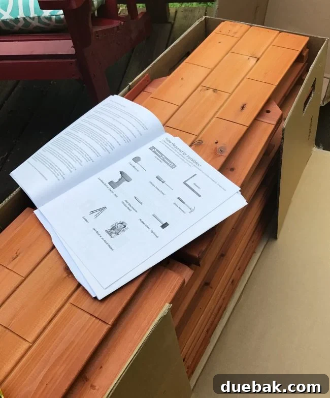 Detailed instructions for assembling the Backyard Discoveries cedar playhouse