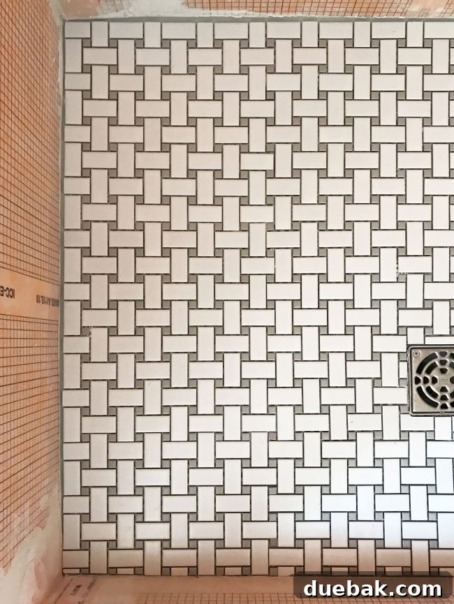 Mastering Paper Clutter for Good 3 Close-up of a blue and white patterned tile with a star in the middle.