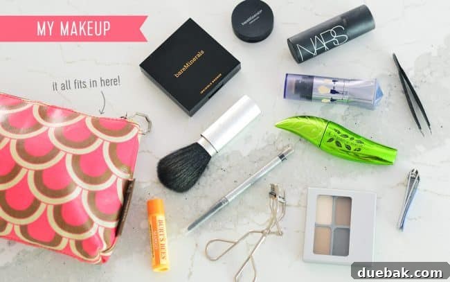 Sherrys Makeup Bag With Lip Gloss Makeup Brush
