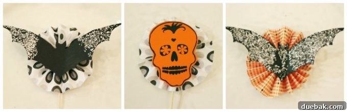 Elegant Halloween table setting with sugar skull decals
