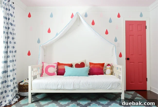 Previous state of girls bedroom with a daybed