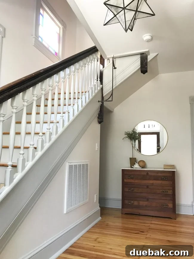 Coastal Comforts Await 5 Beach house entryway with mirror