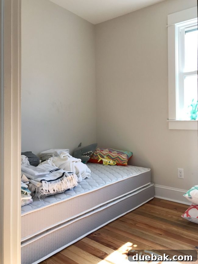 Coastal Comforts Await 9 Beach house bedroom with two twin mattresses
