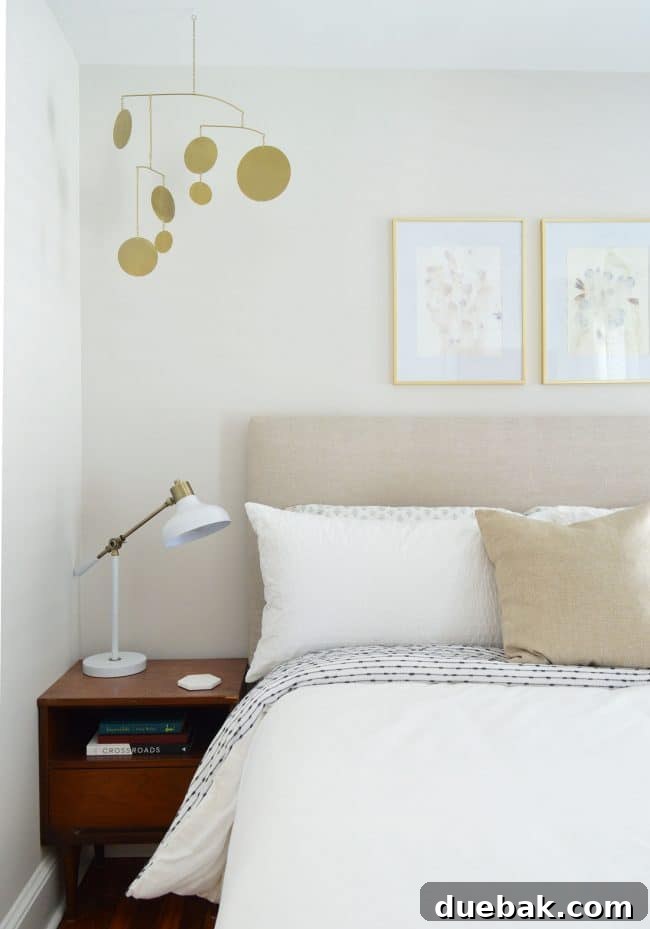 The Mistakes We Made In Our Beach House Kitchen Design 9 Bedroom with upholstered headboard and neutral duvet cover